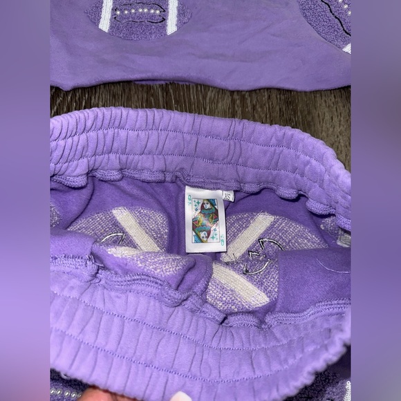 Queen of Sparkles Fuzzy Football Set M top and XS short - Picture 5 of 6